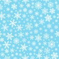 Seamless pattern snowflakes vector illustration